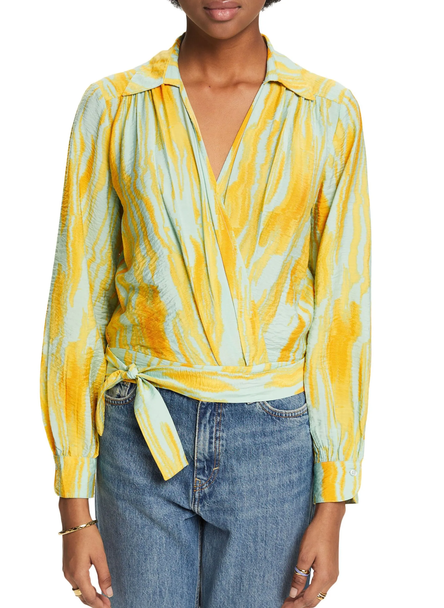 Top cache-cœur imprimé Vert