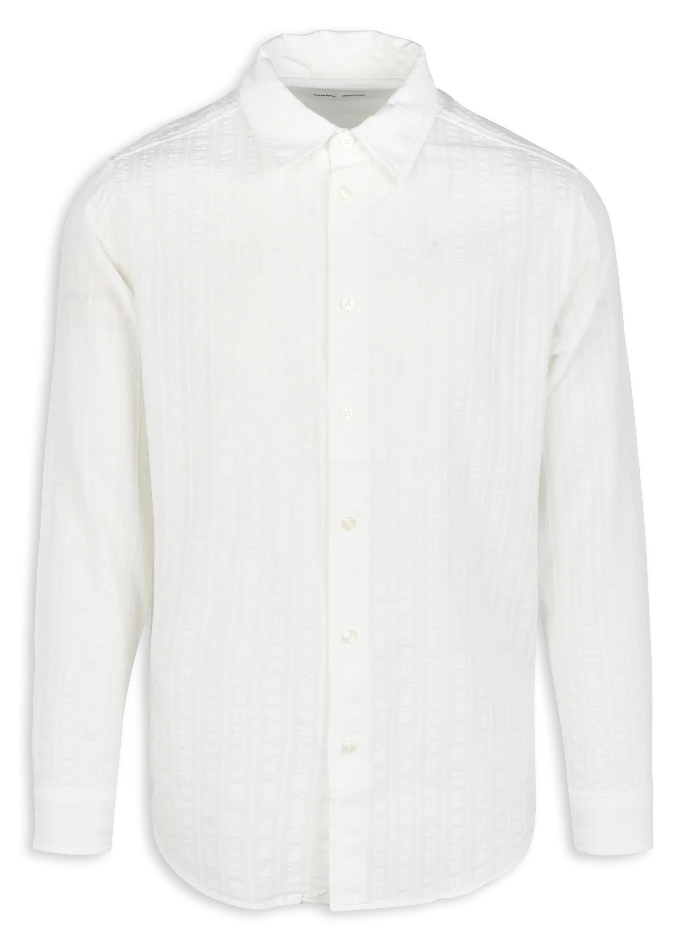 Chemise regular texturée en coton bio Blanc SADAMON