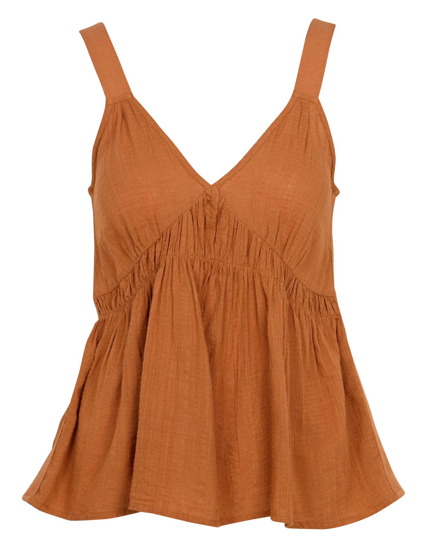 Débardeur plissé Orange LOLA