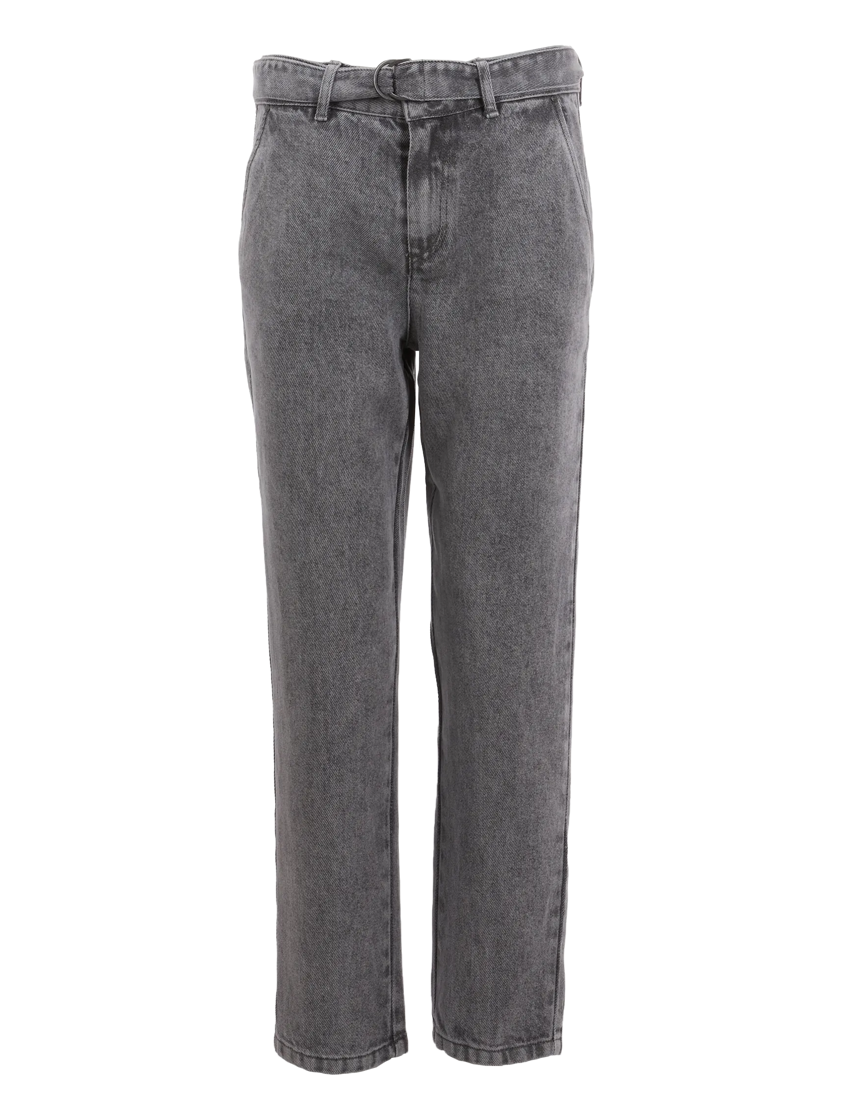 Jean baggy cropped taille haute délavé Gris ANDREA