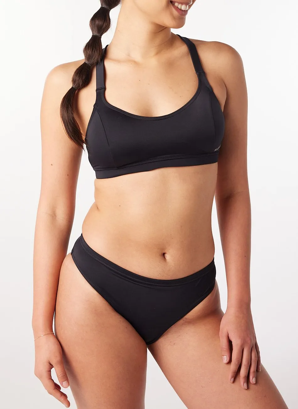 Bas de maillot de bain menstruel Noir HELEADES