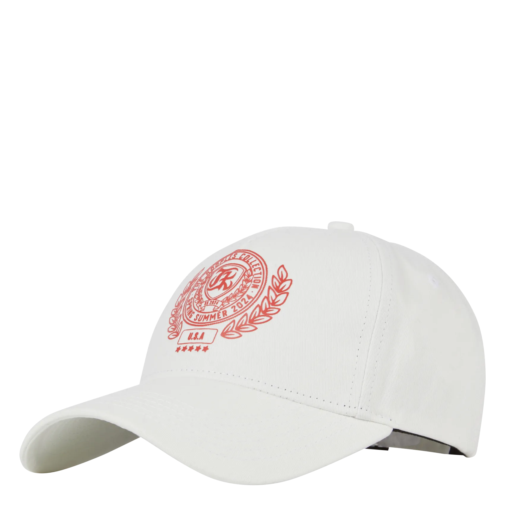 Casquette en coton sérigraphié Blanc