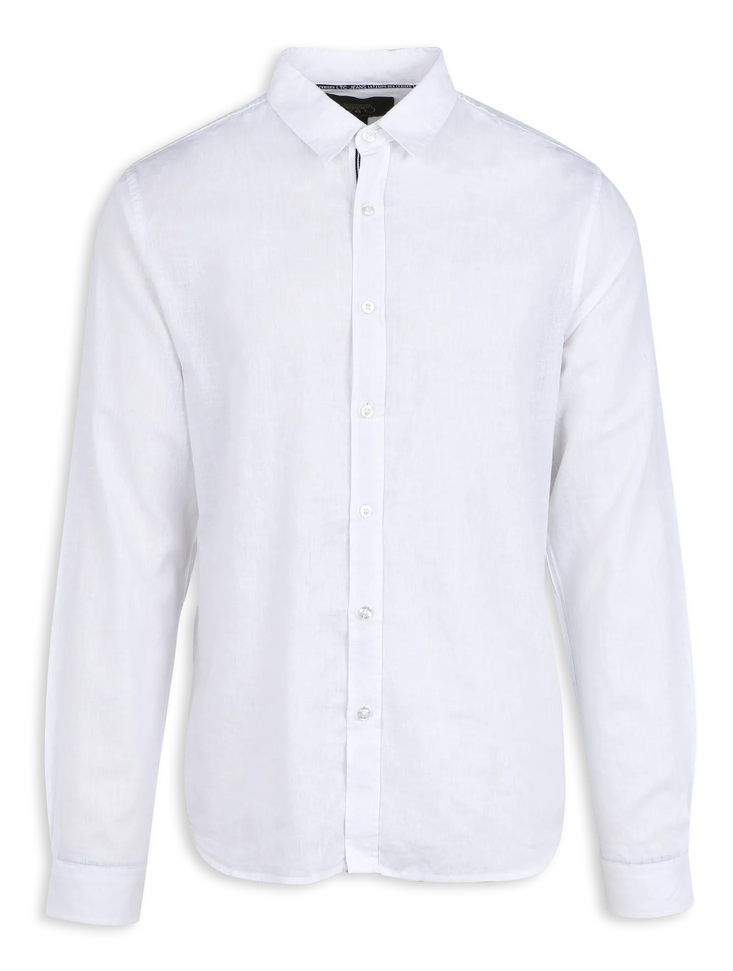 Chemise regular en lin et coton Blanc RODES