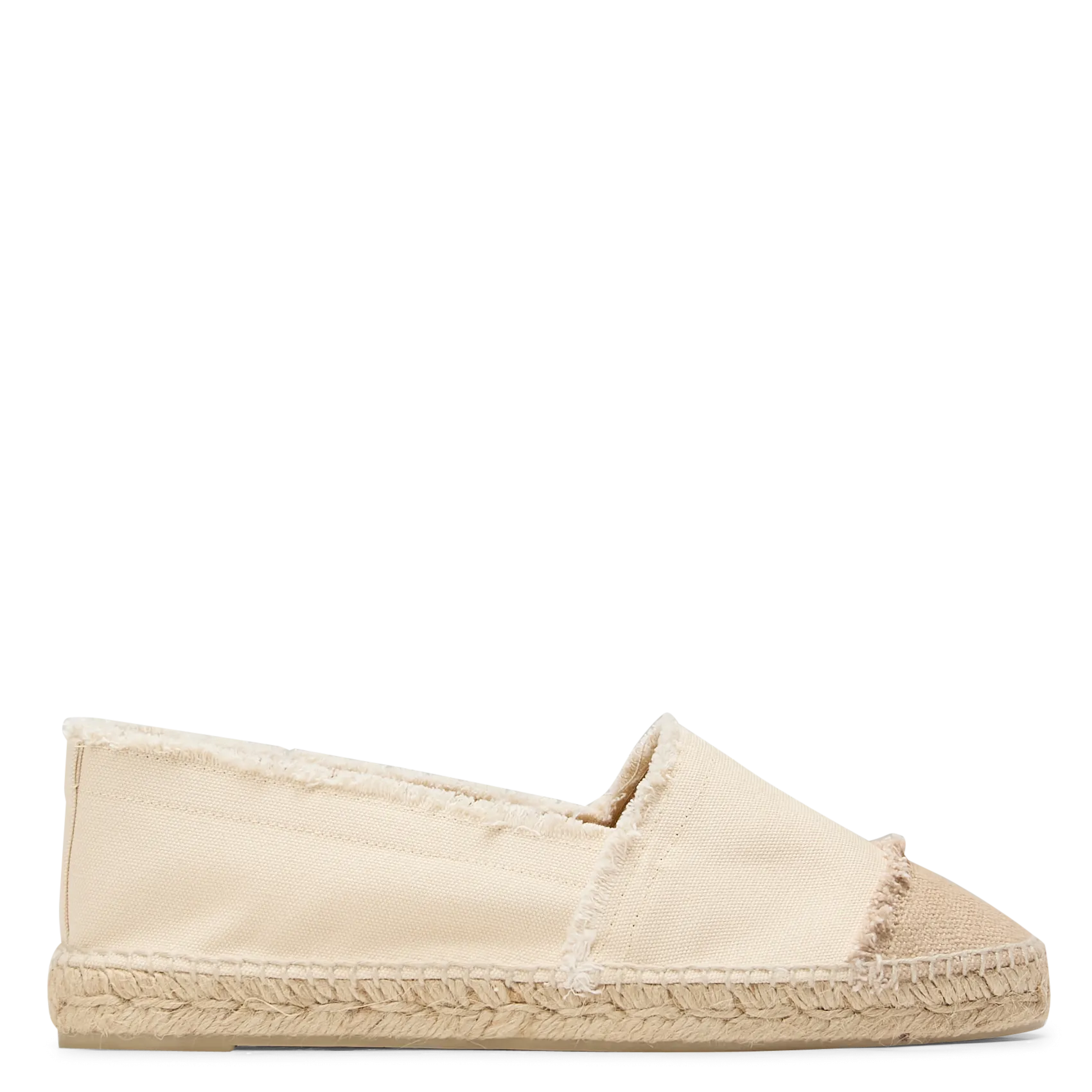 Espadrilles en coton mélangé lin Beige KAMPALA
