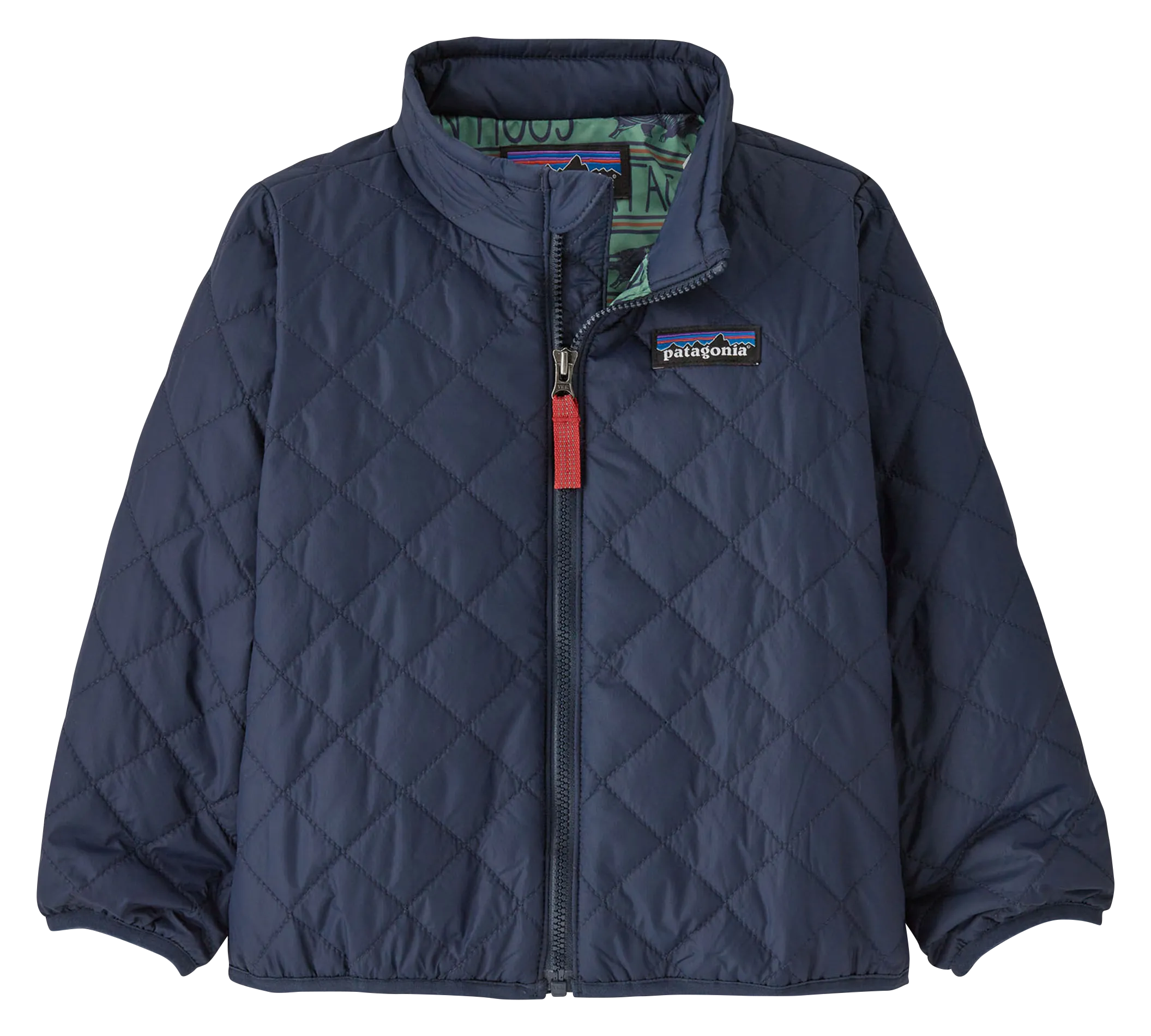 Veste droite col montant en fibres recyclées Bleu NANO PUFF