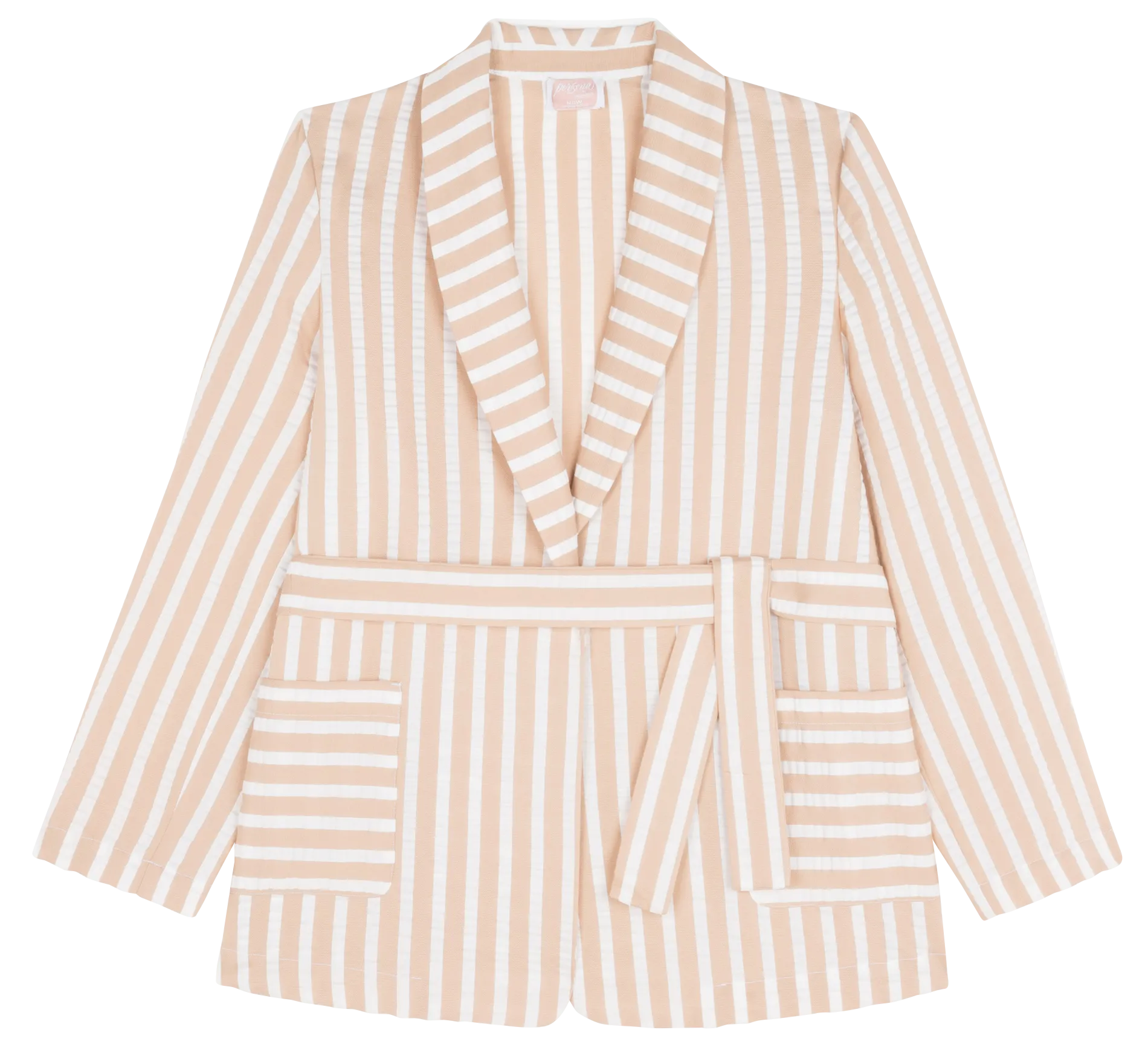 Veste droite à col châle Blanc STRENNA