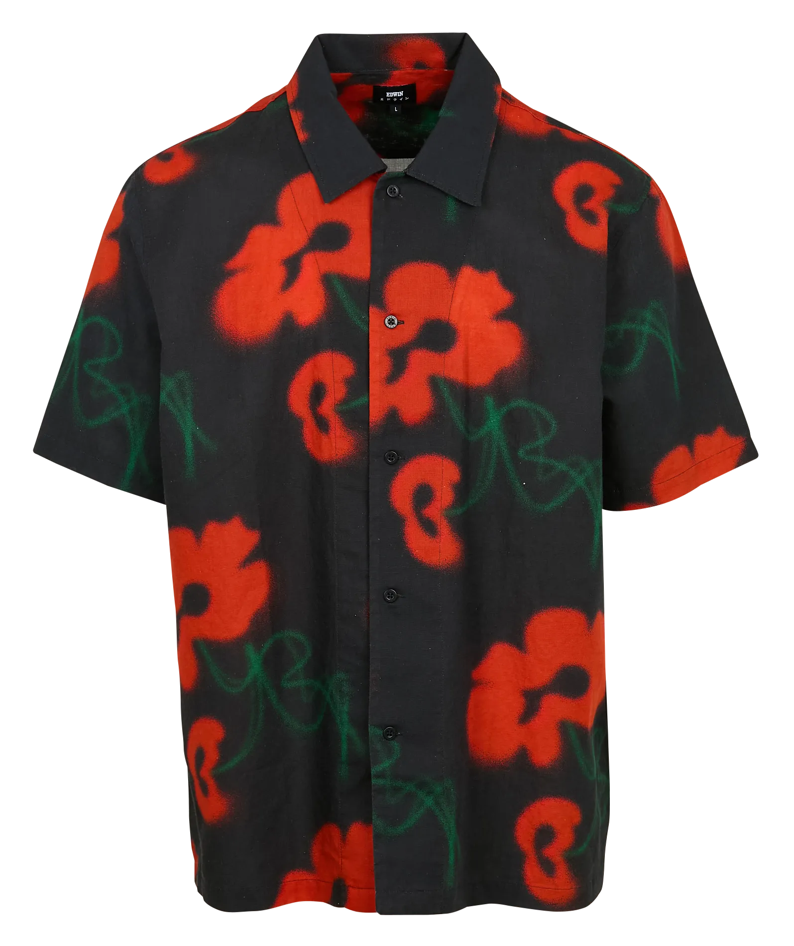 Chemise col classique imprimé floral en lin et en coton mélangés Multicolore GARDEN SOCIETY