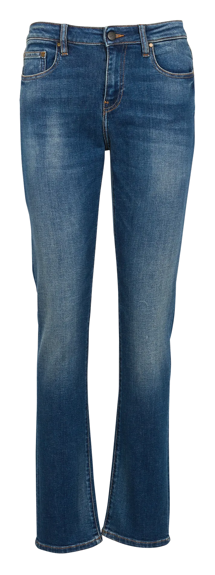 Jean droit en coton mélangé Bleu DIAMOND