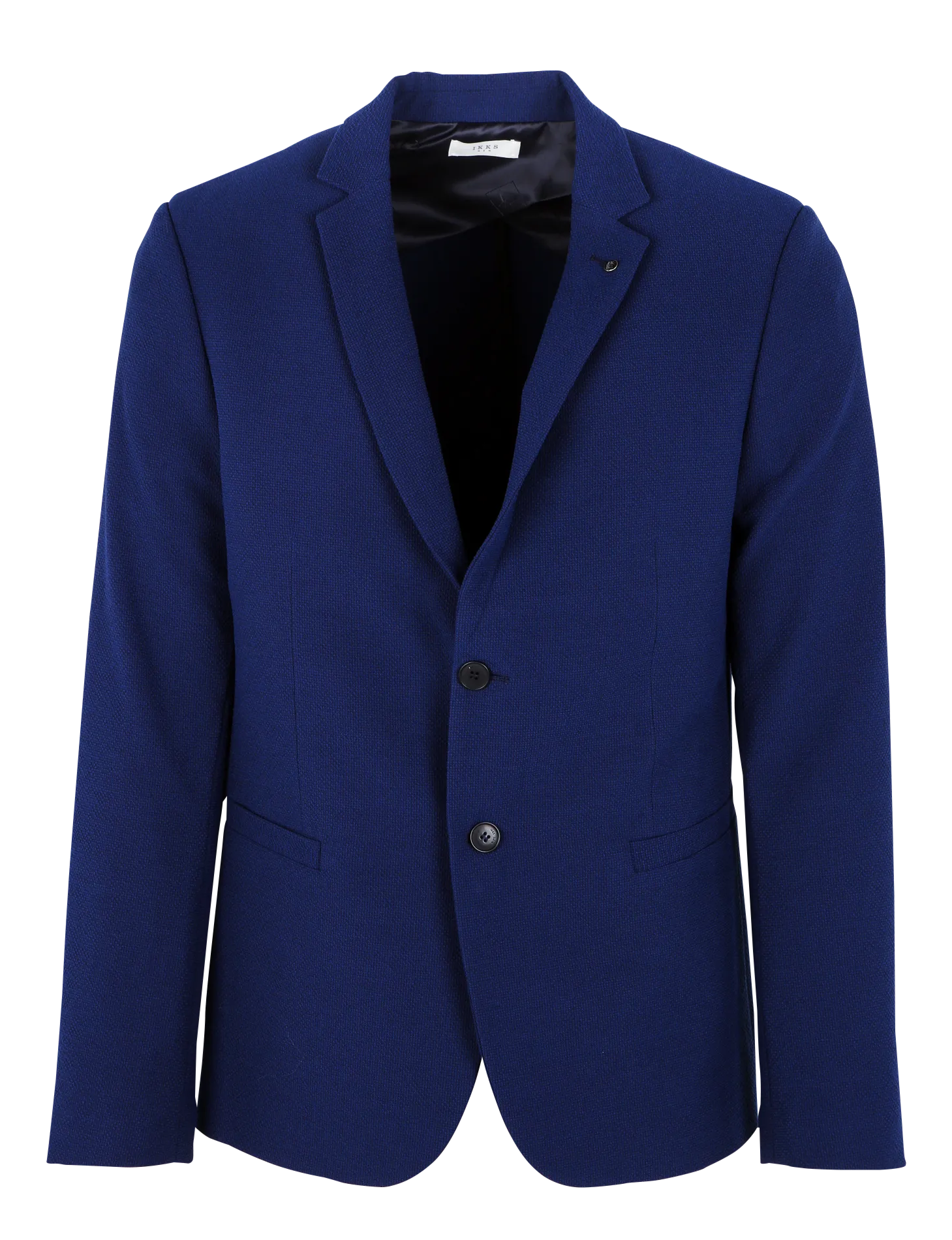 Veste de costume col tailleur texturée Bleu