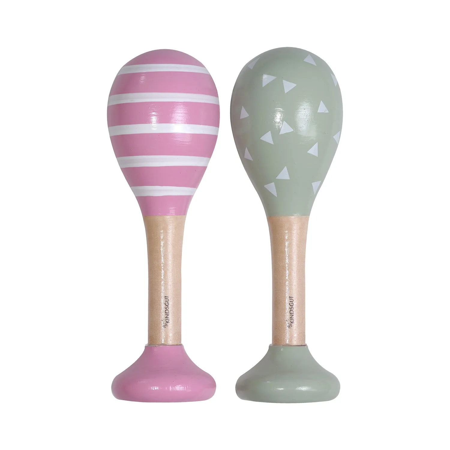 Hochets renard et rayures Rose