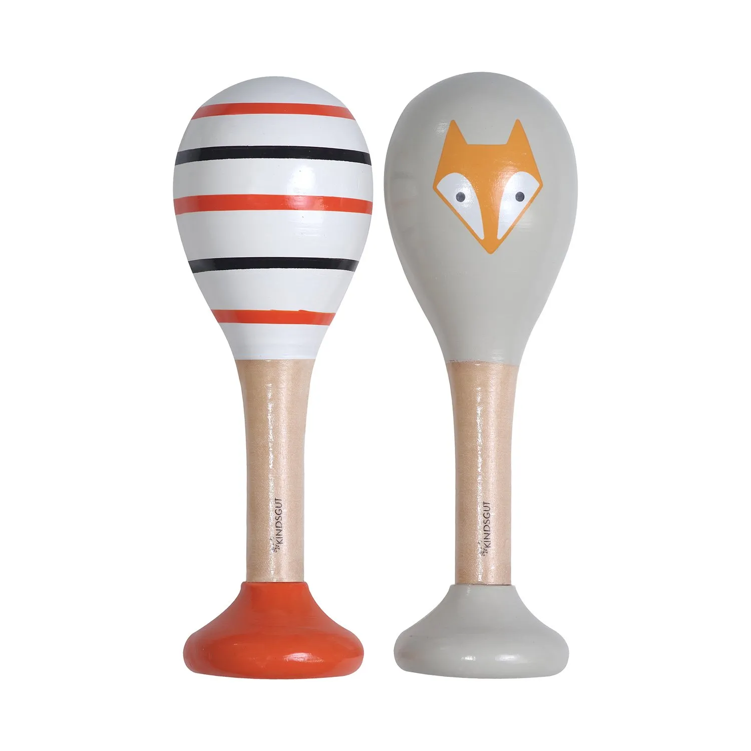 Hochets renard et rayures Orange