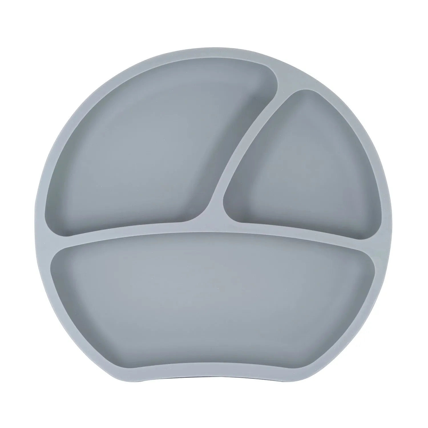 Assiette ventouse en silicone Gris