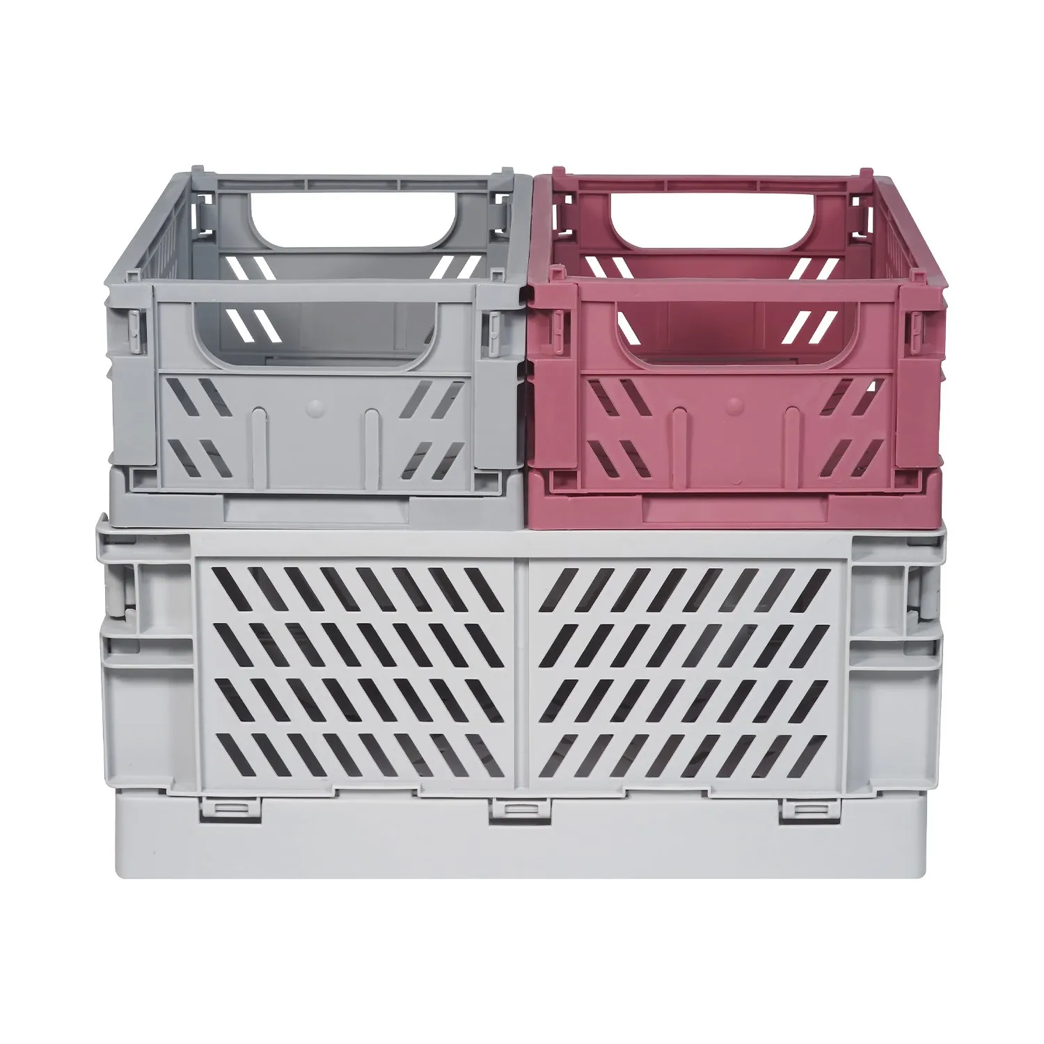 Caisses de rangement Luis, set de 3 Rose