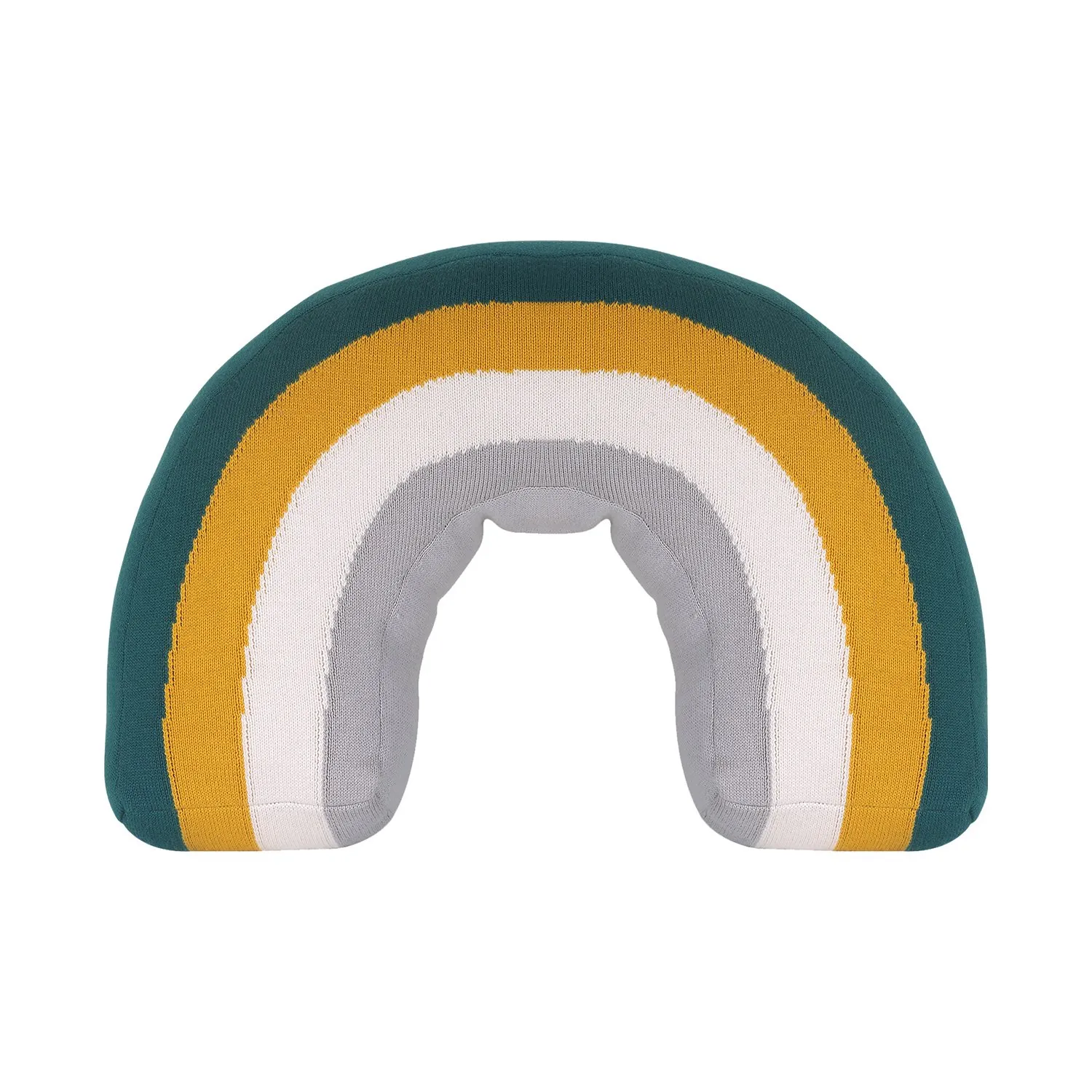Coussin Arc-en-Ciel en coton Jaune
