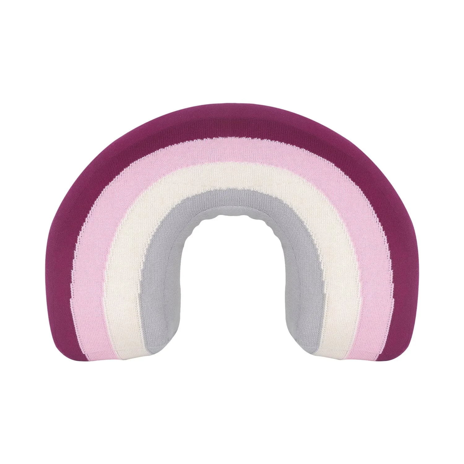 Coussin Arc-en-Ciel en coton Rose