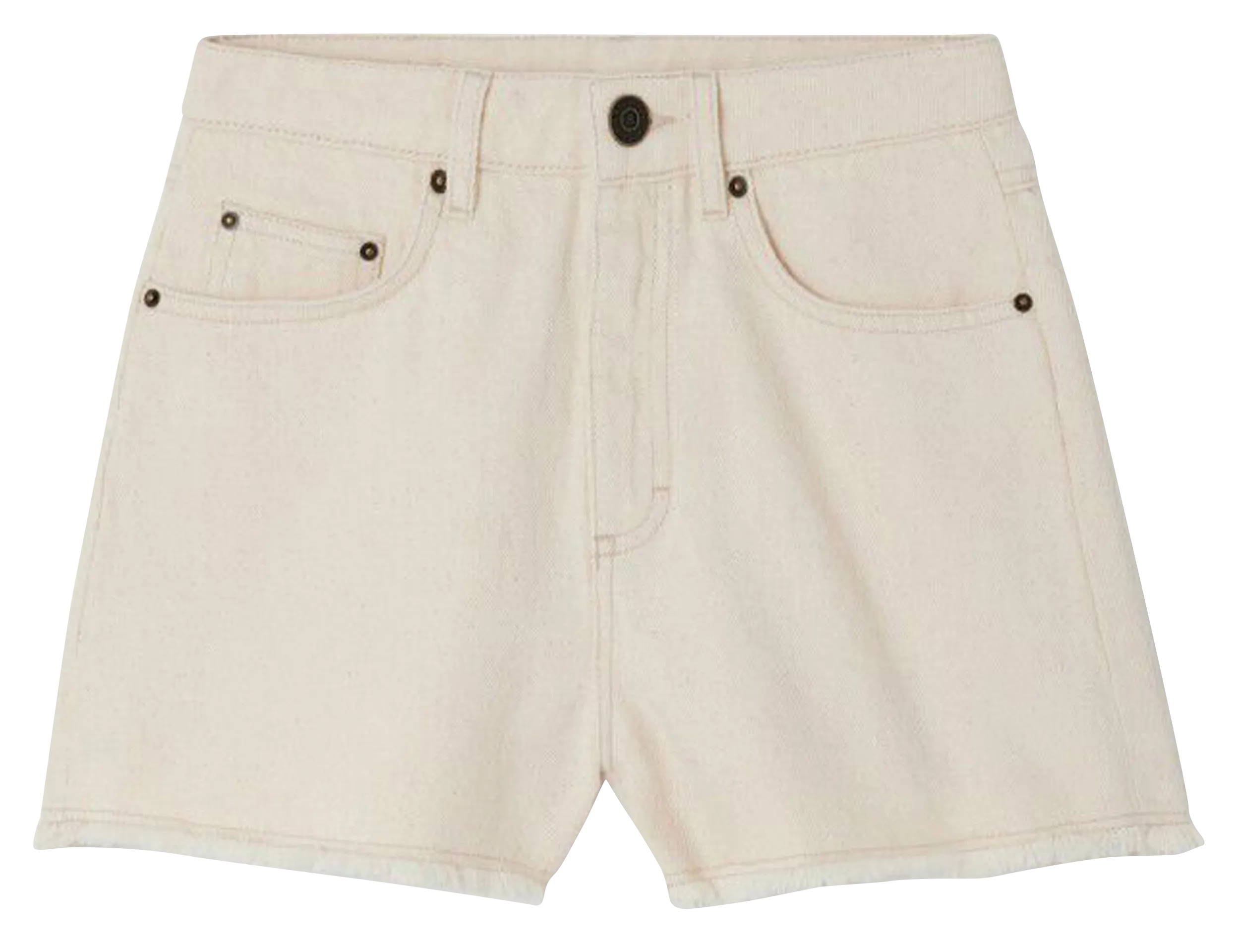 Short taille haute en coton recyclé Beige TINEBOROW