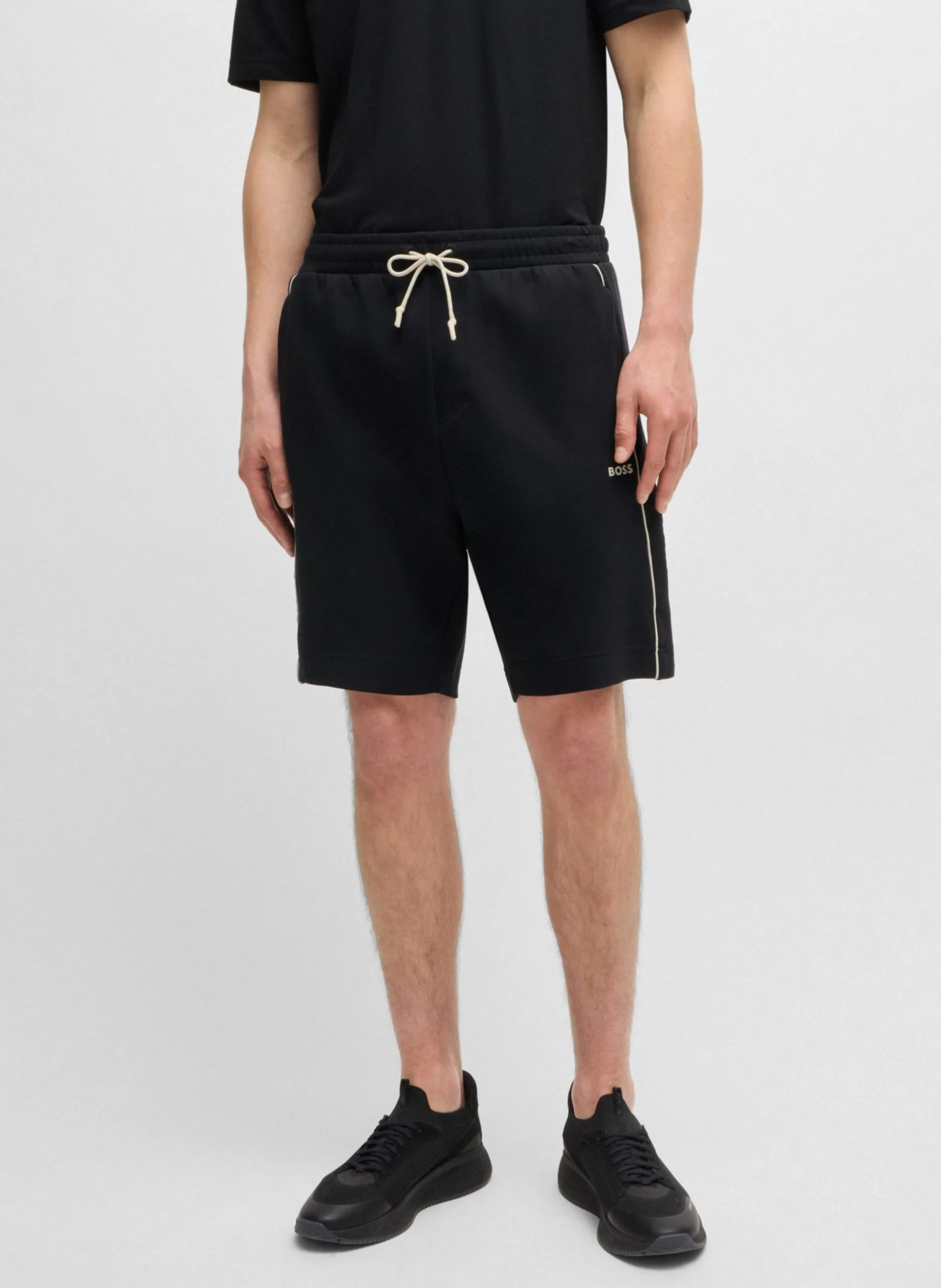 Short en coton stretch Noir