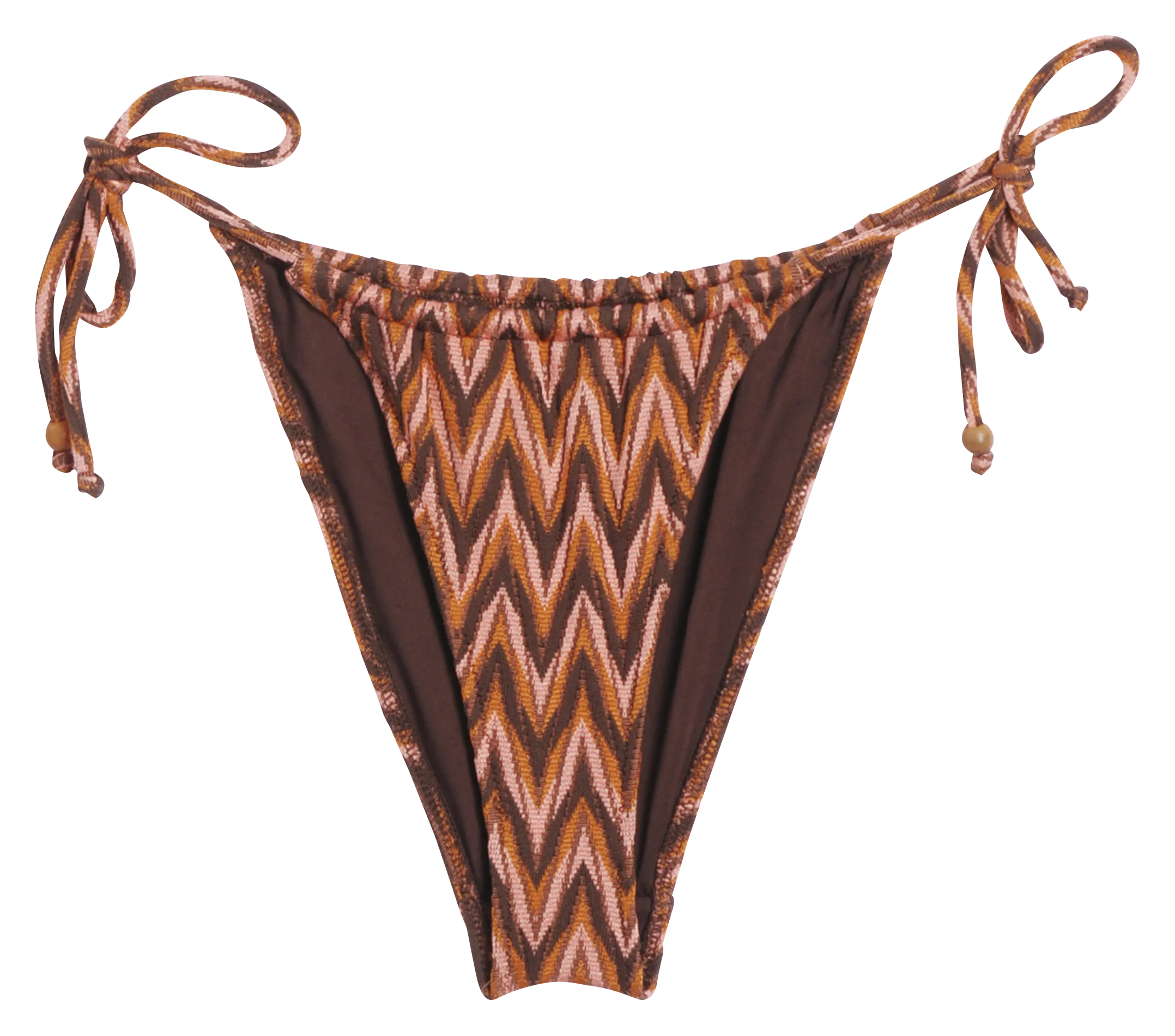 Bas de bikini à motif chevron Orange BRIGITTE