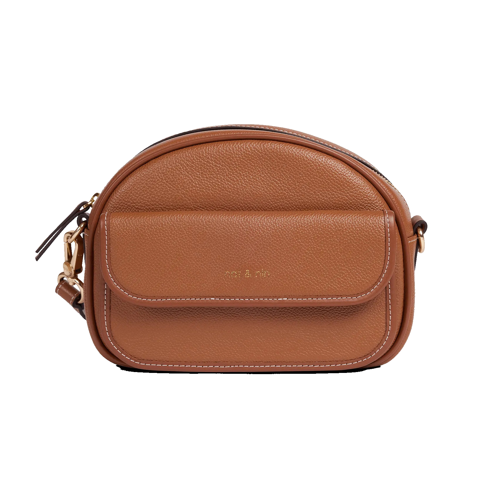 Sac bandoulière en cuir Marron JUDY