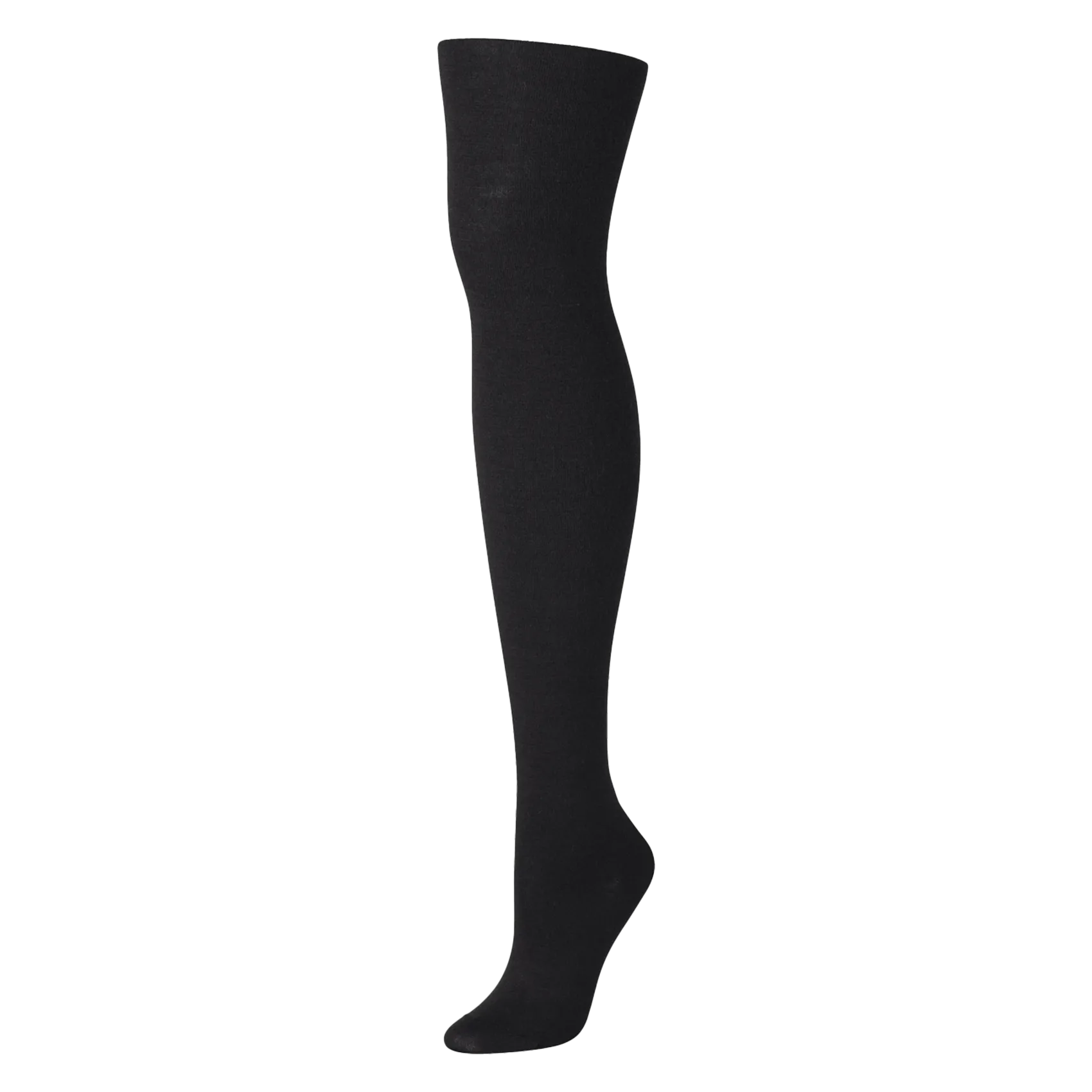 Collants en laine fine et coton mélangés Noir