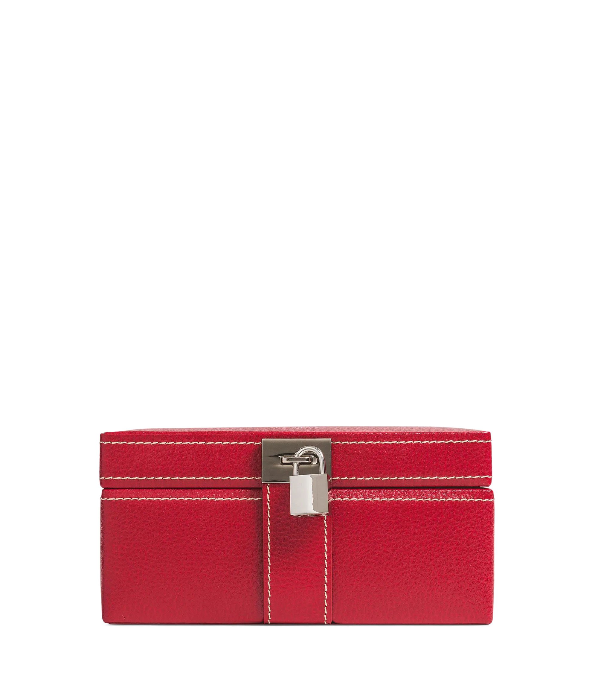 Boîte à bijoux en cuir Rouge