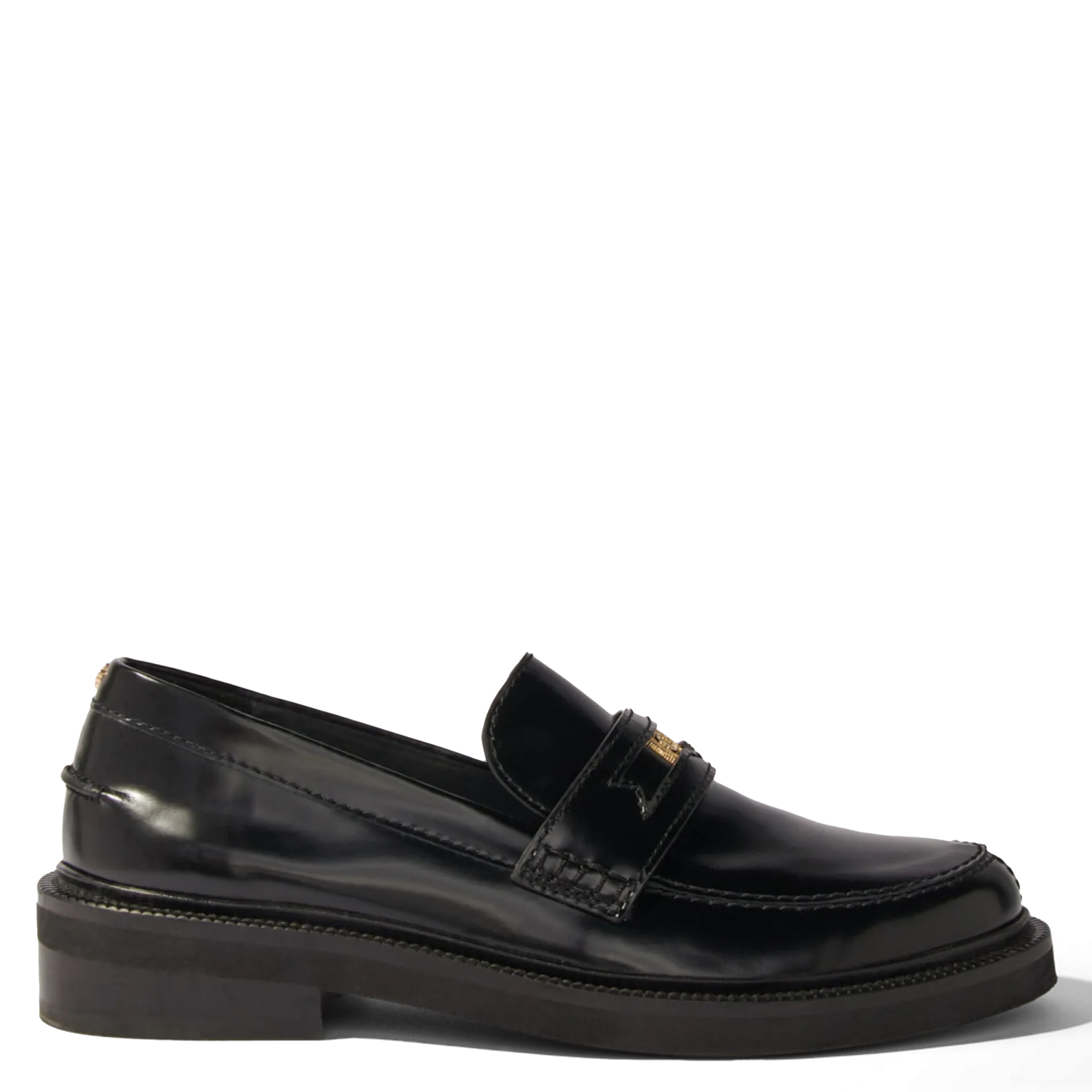 Mocassin vernis en cuir Noir