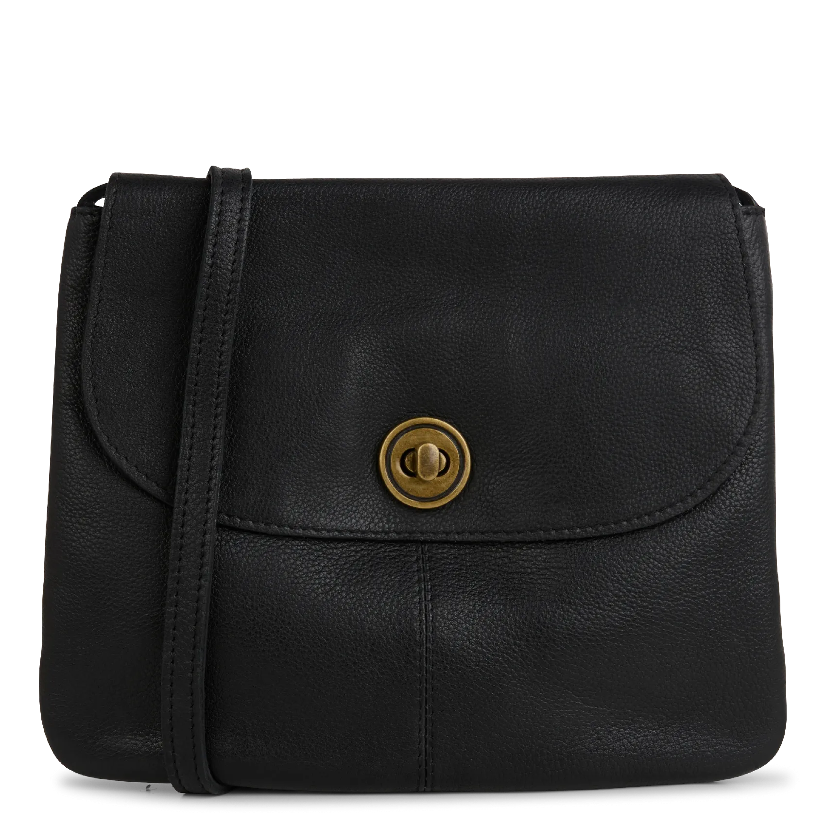 Sacoche bandoulière en cuir Noir TOTALLY