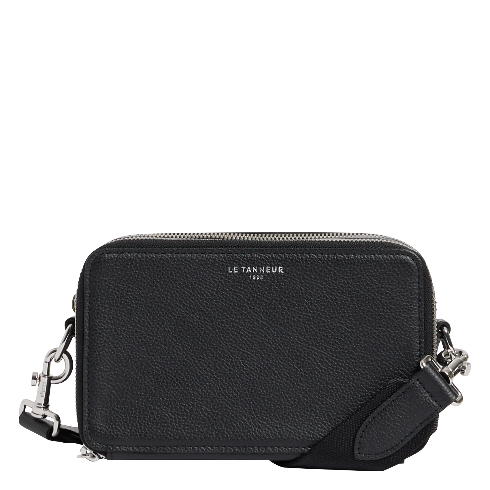 Sac bandoulière en cuir Noir EMILE