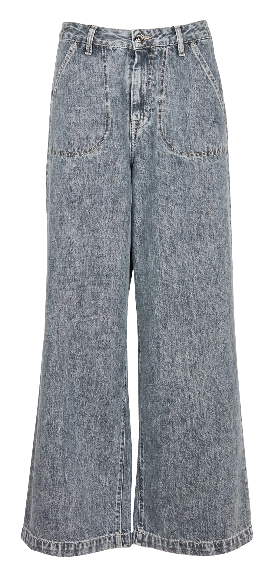 Jean large en cootn Blanc PETULA