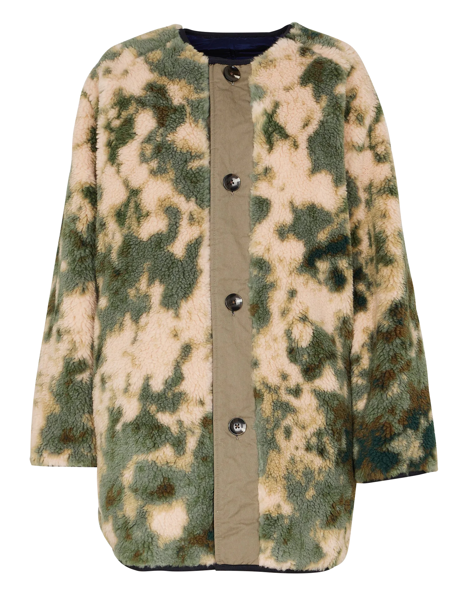 Doudoune ample aspect fourrure Bleu HAMON