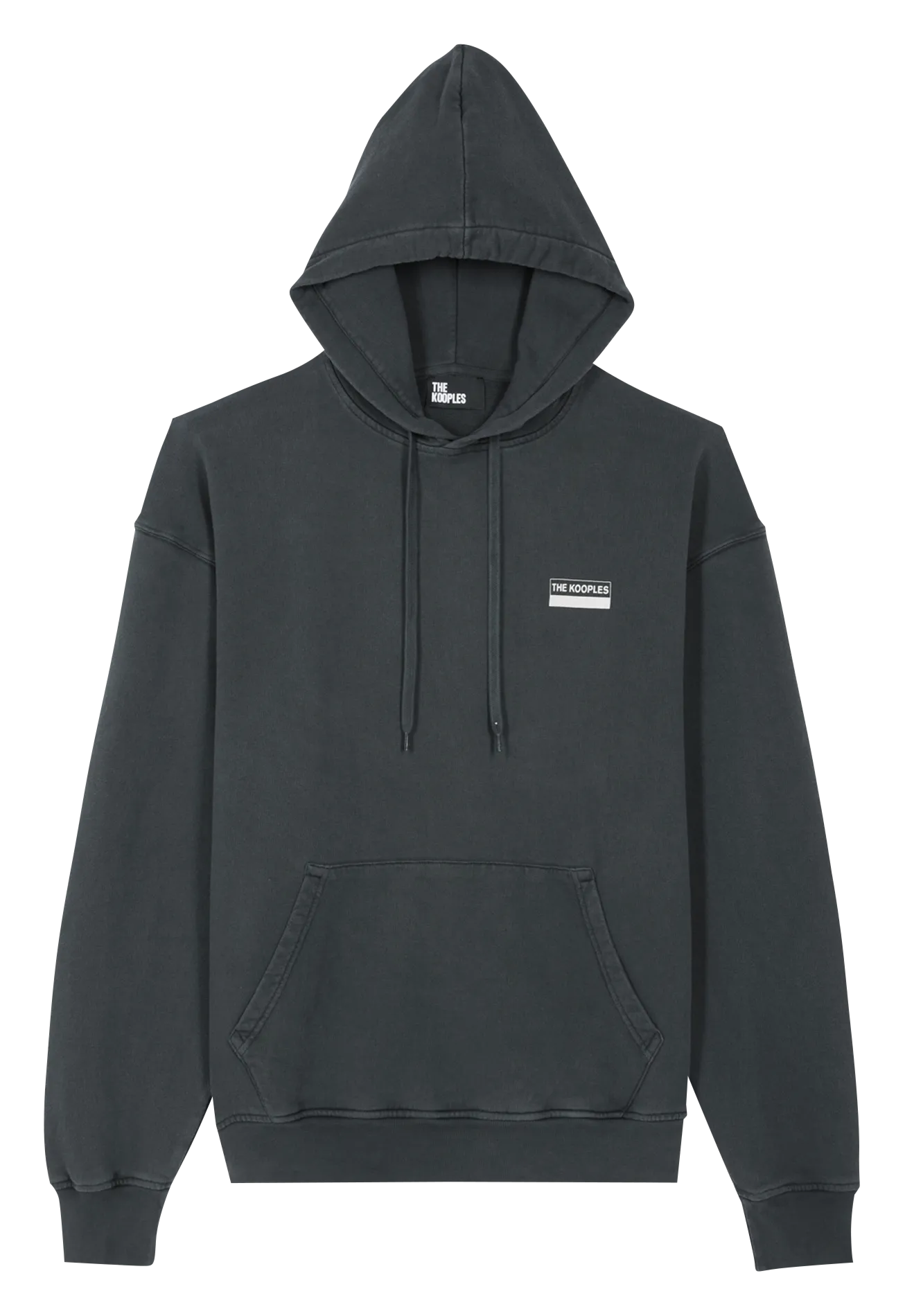 Sweatshirt à capuche ample en coton sérigraphié Noir