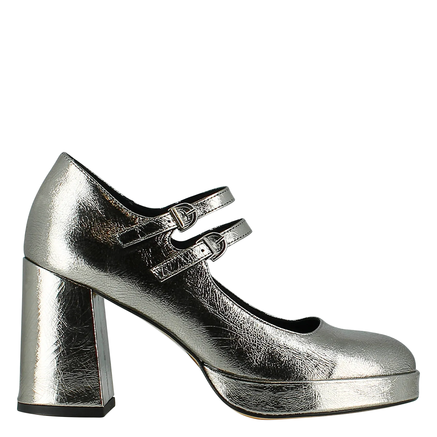 Babies en cuir métallisé Argent VERITE