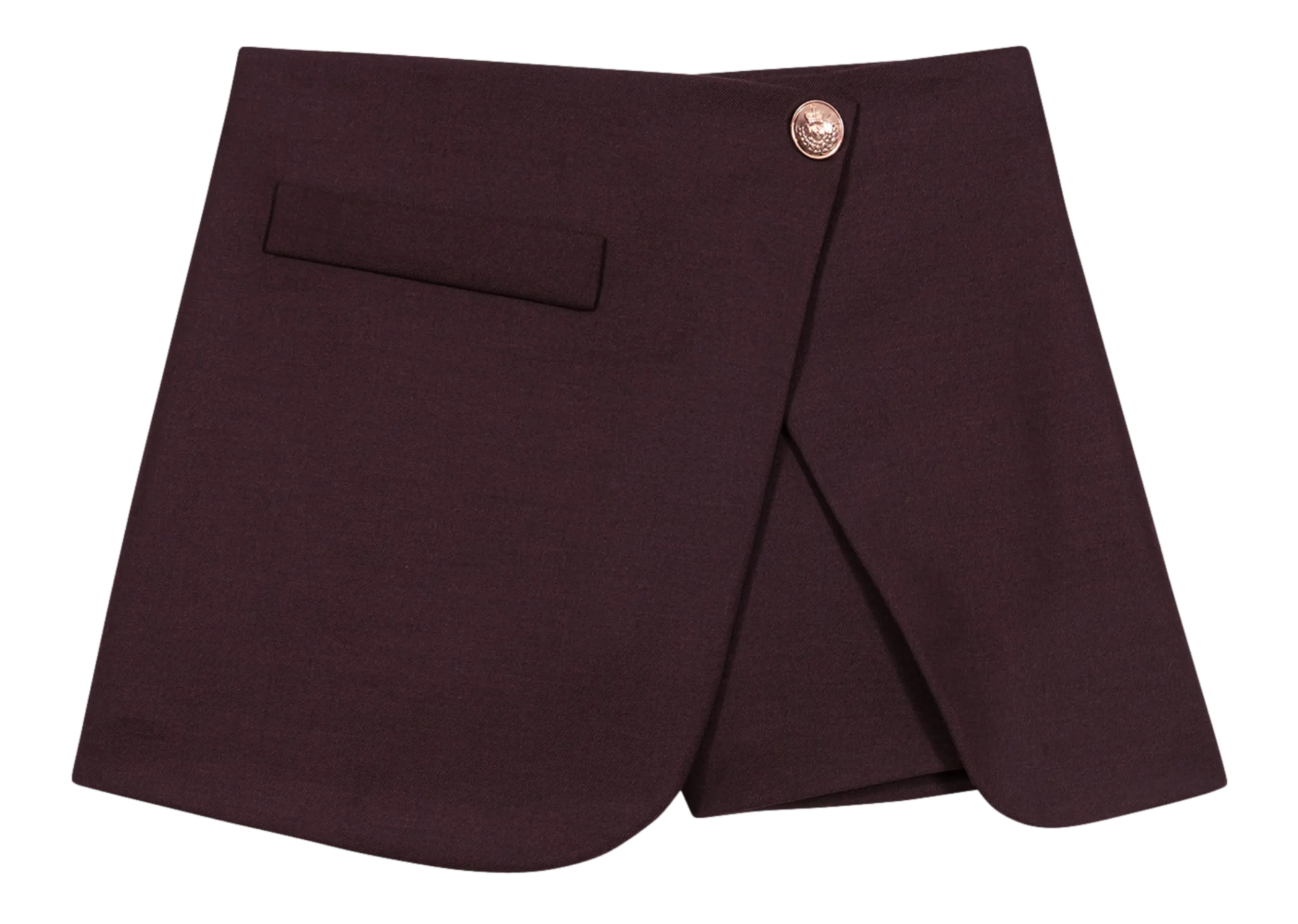 Mini jupe short Marron