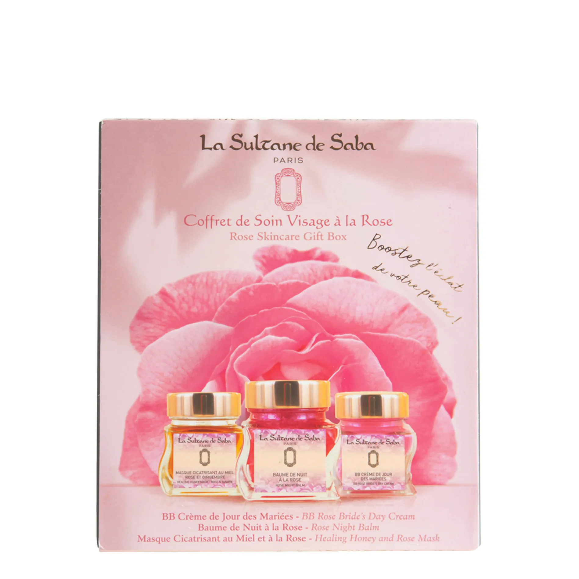 Coffret de soins visage à la Rose
