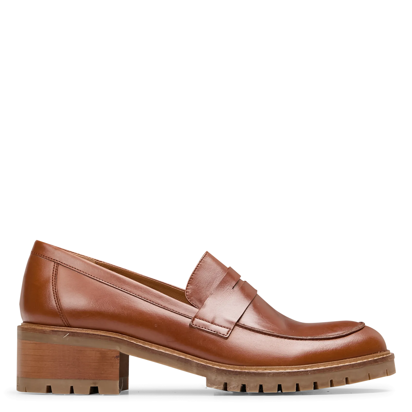 Mocassins crantés en cuir Marron AUBREE