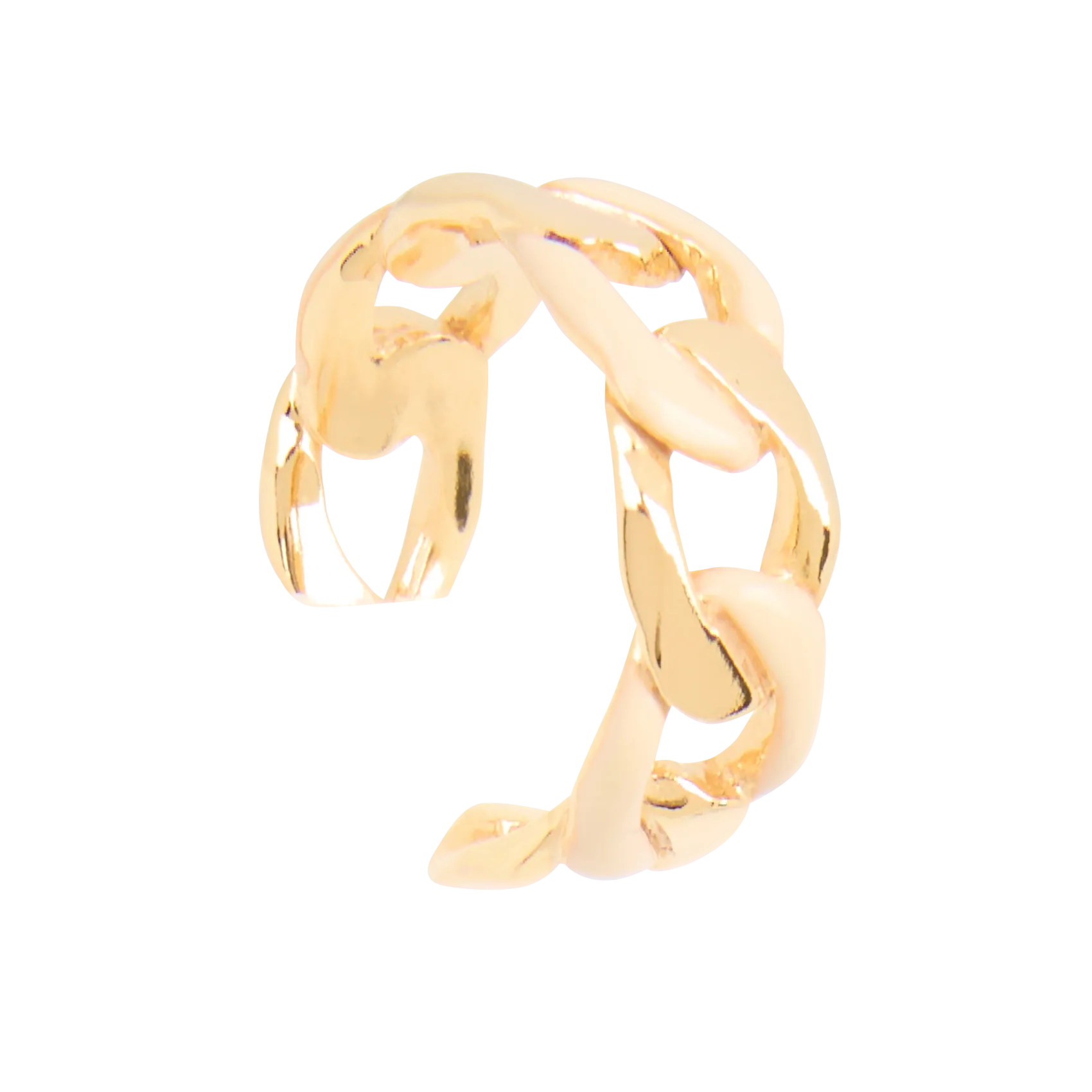 Bague en laiton doré Blanc CHAINNE