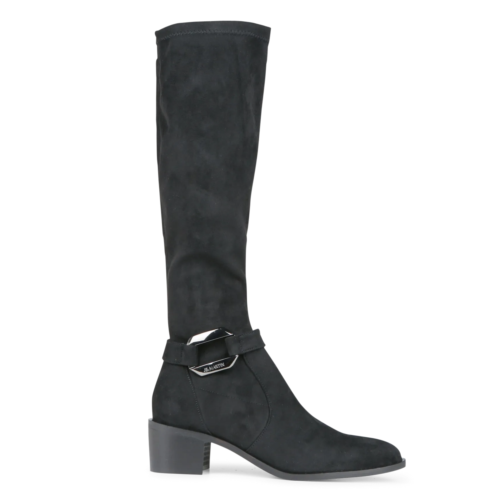 Bottes en cuir mélangé Noir LEONOR