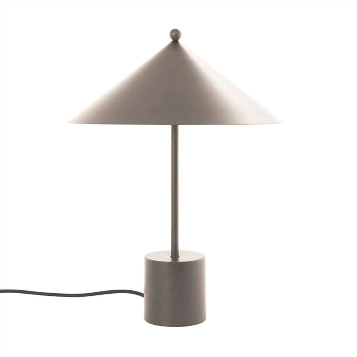 Lampe de table en métal Gris