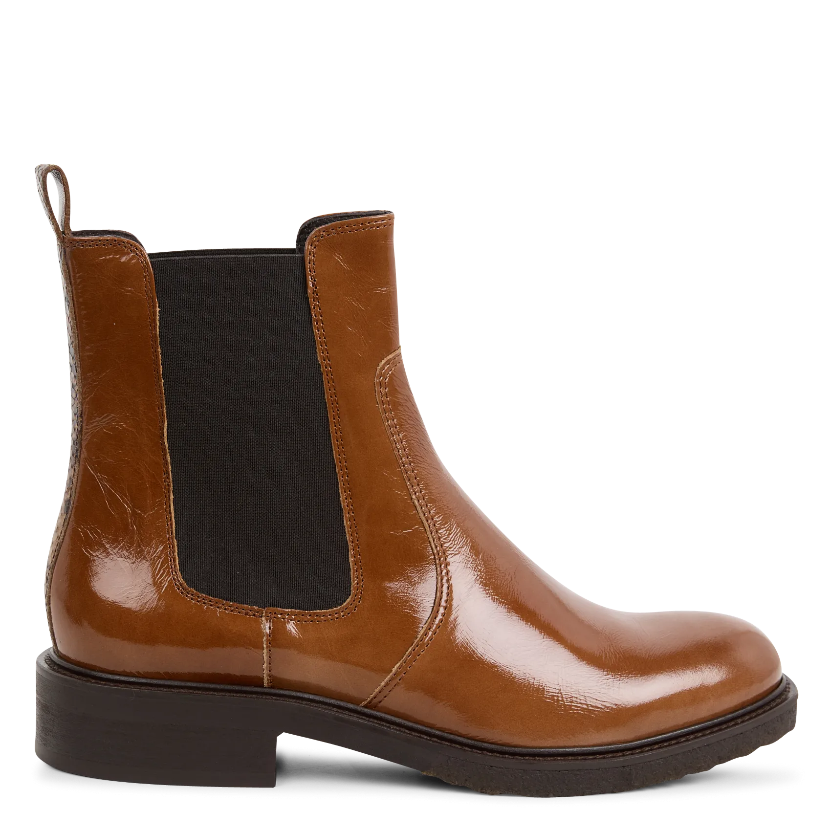 Bottes à talons en cuir Marron