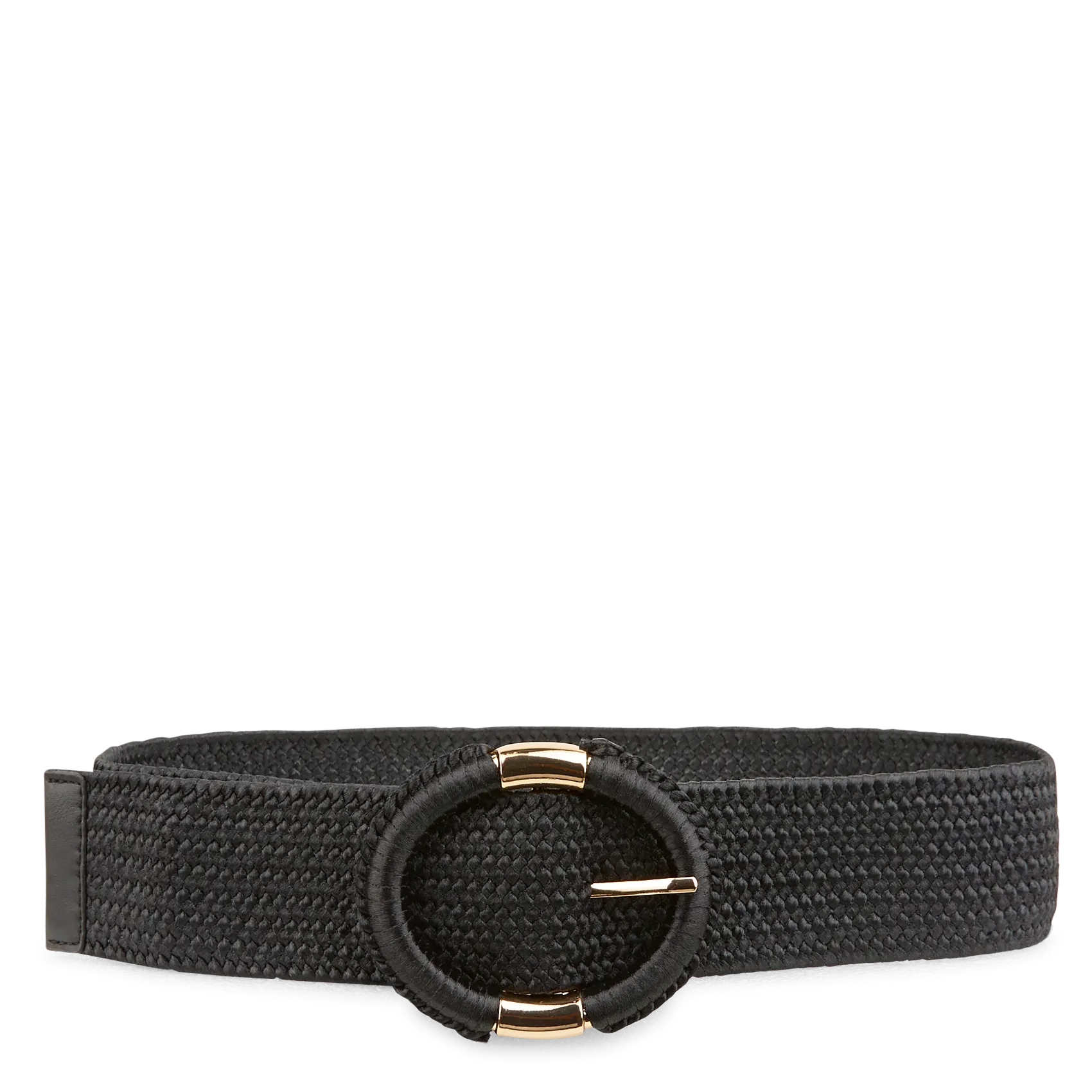 Ceinture tressée Noir