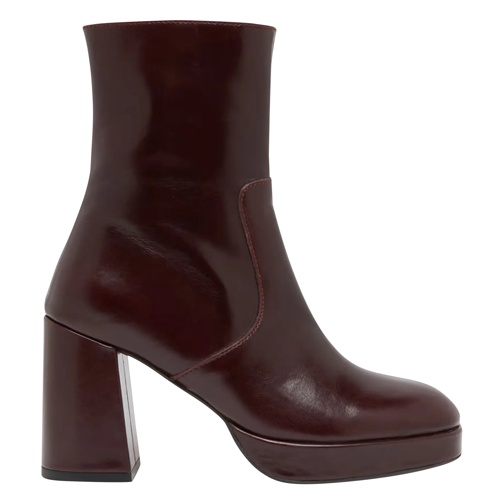 Bottines à talons en cuir Rouge VESNA