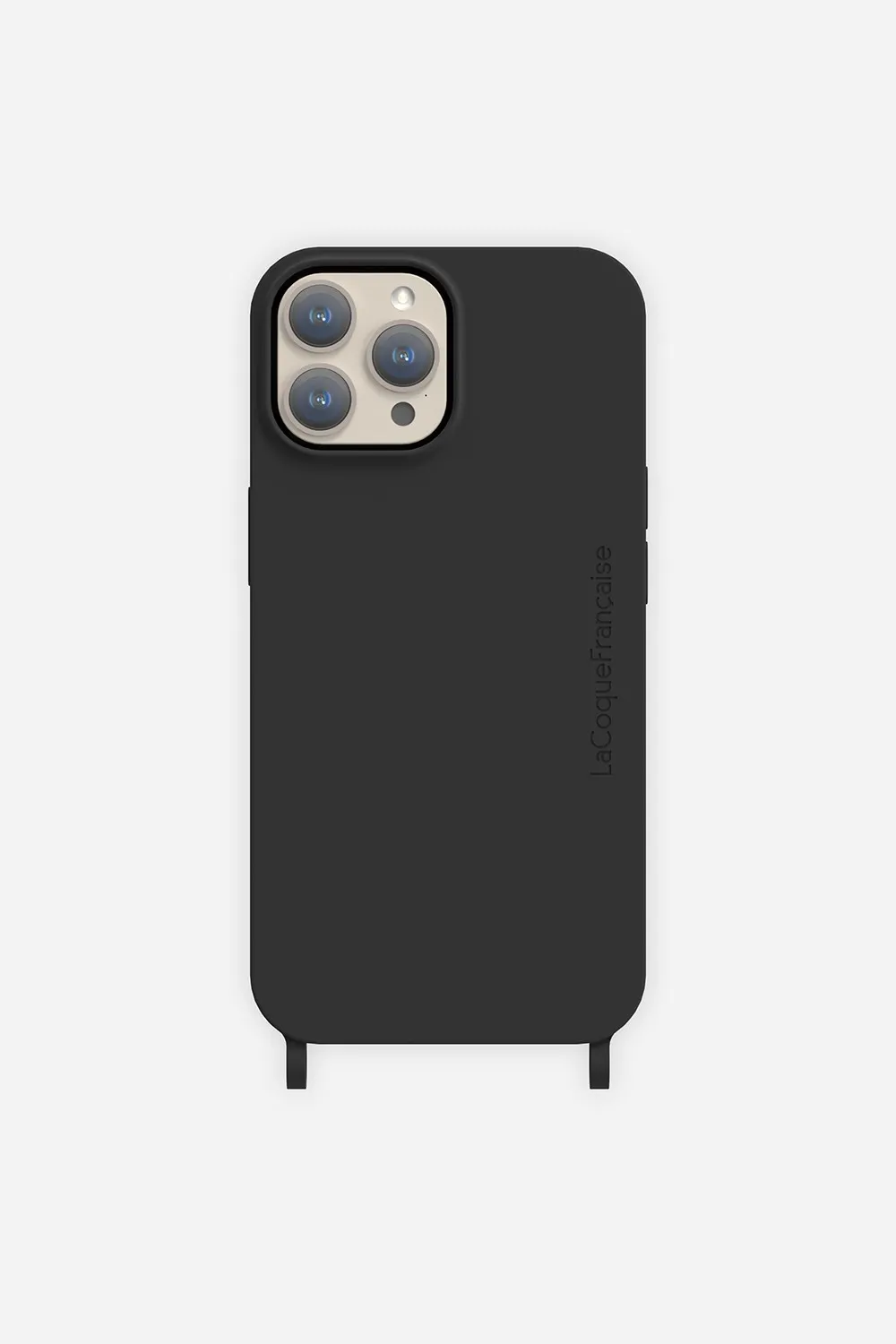 Coque de téléphone soft touch avec anneaux pour iphone 13 pro max Noir