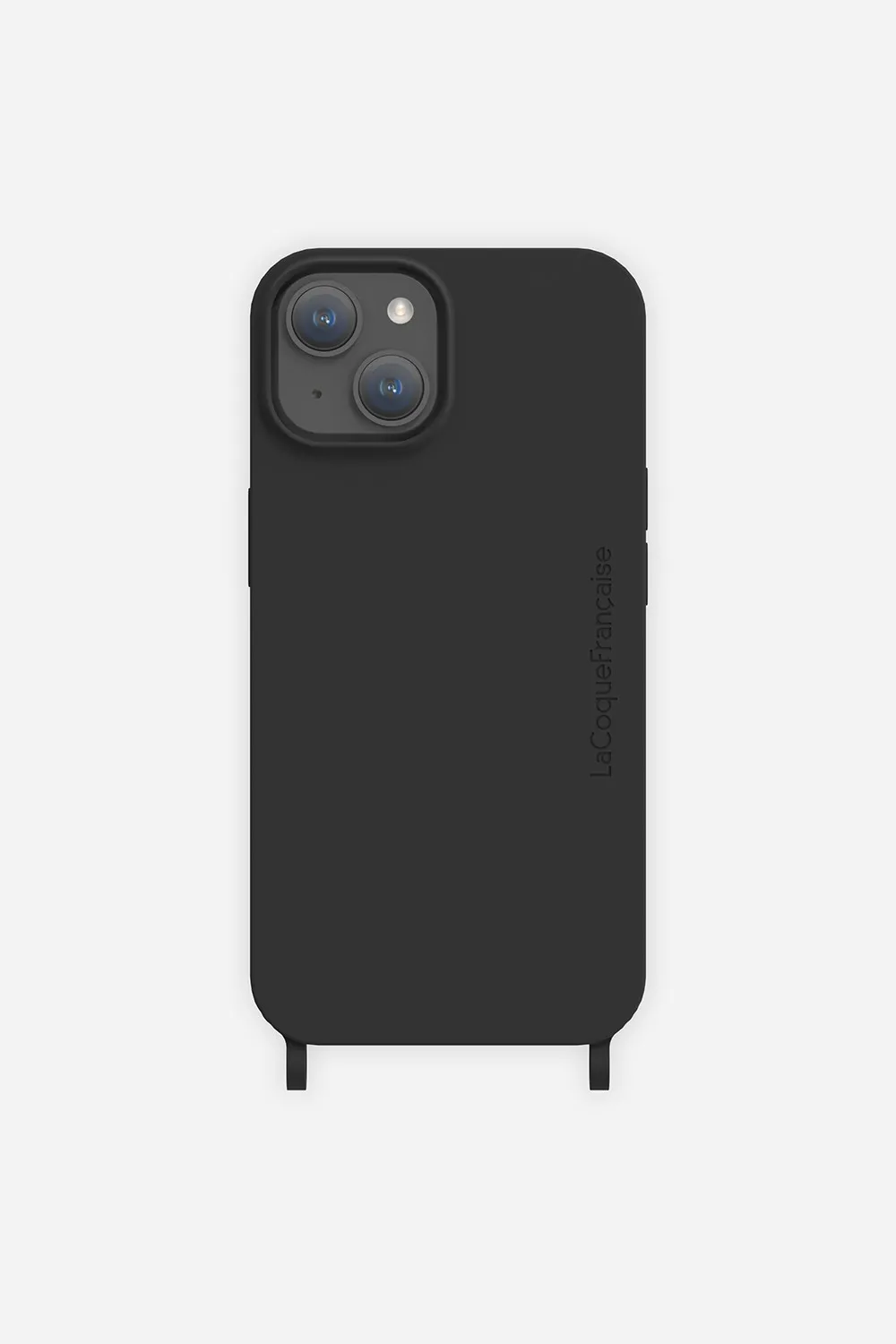 Coque de téléphone soft touch avec anneaux pour iphone 13 Noir