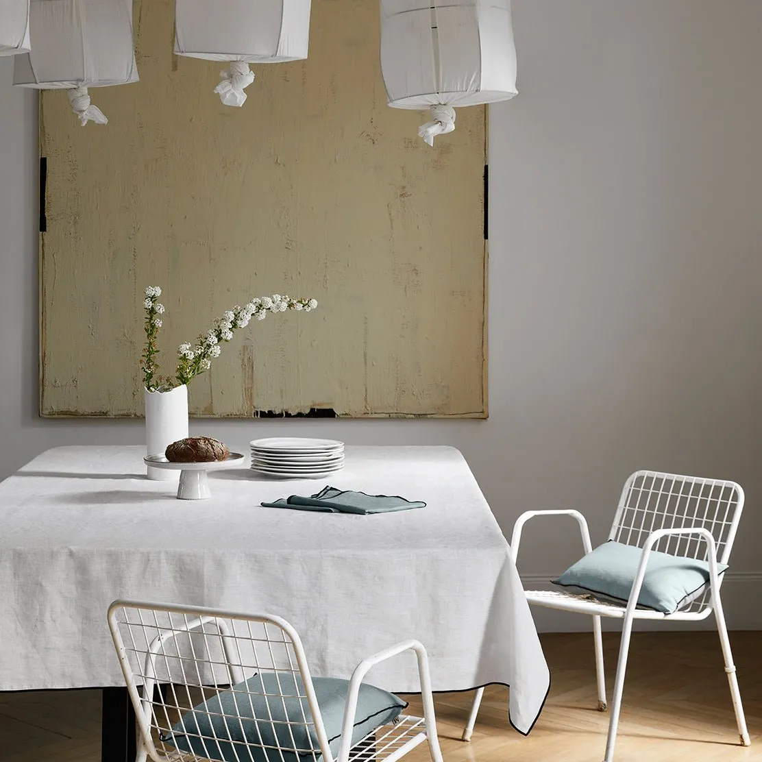 Nappe carrée Blanc CARLINA