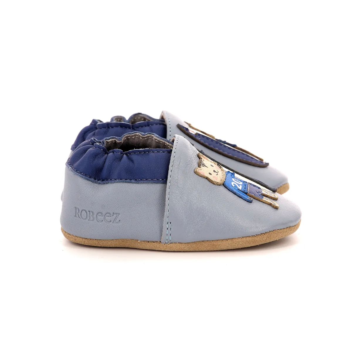 Chaussons cuir Bleu SURFING BOY