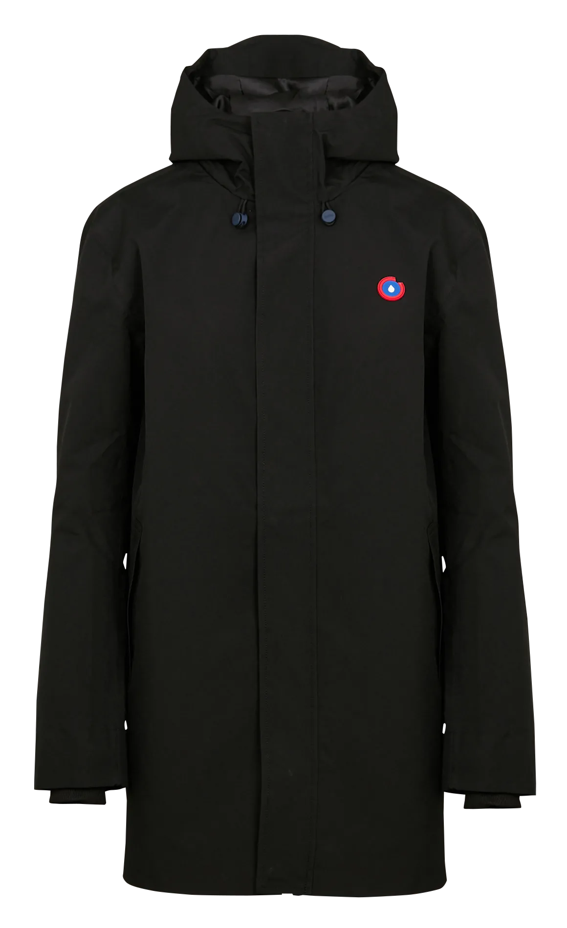 Parka droite à capuche Noir BEAUBOURG