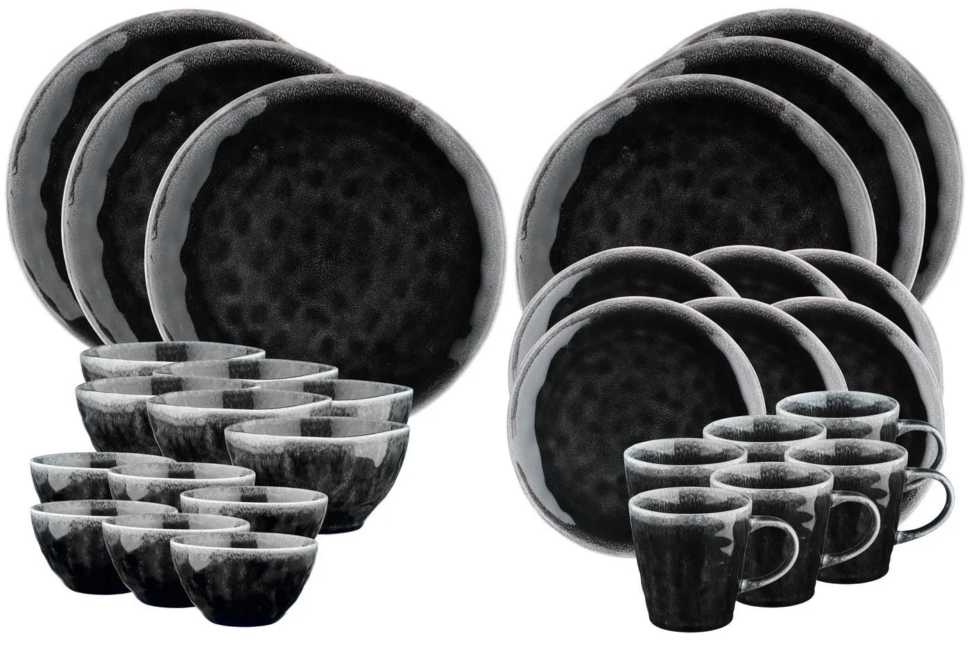 Service complet moon - 30 pièces - encre Noir