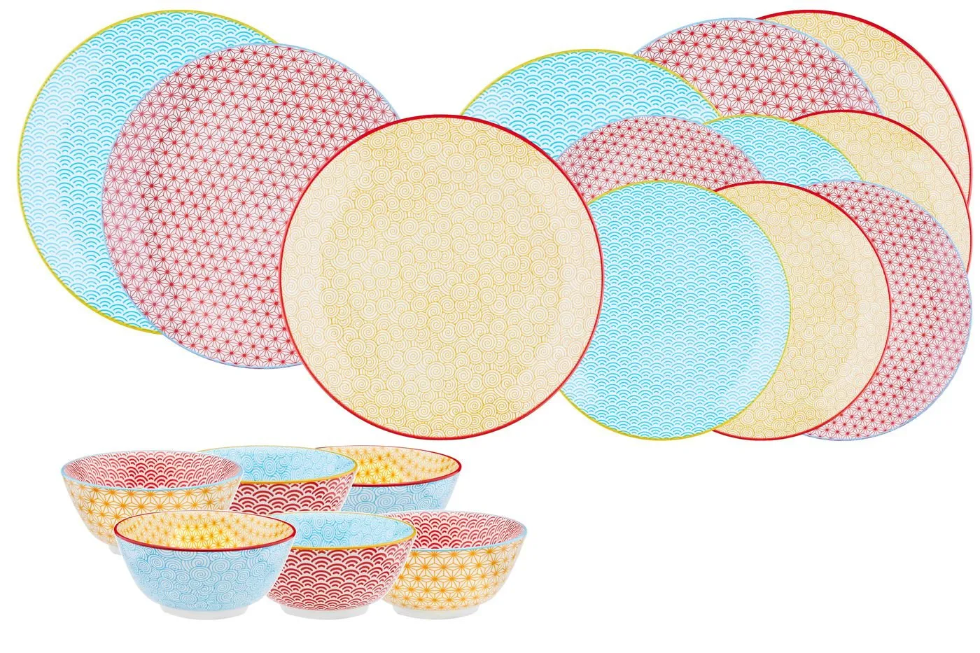 Service les essentiels - 18 pièces - pastel Bleu