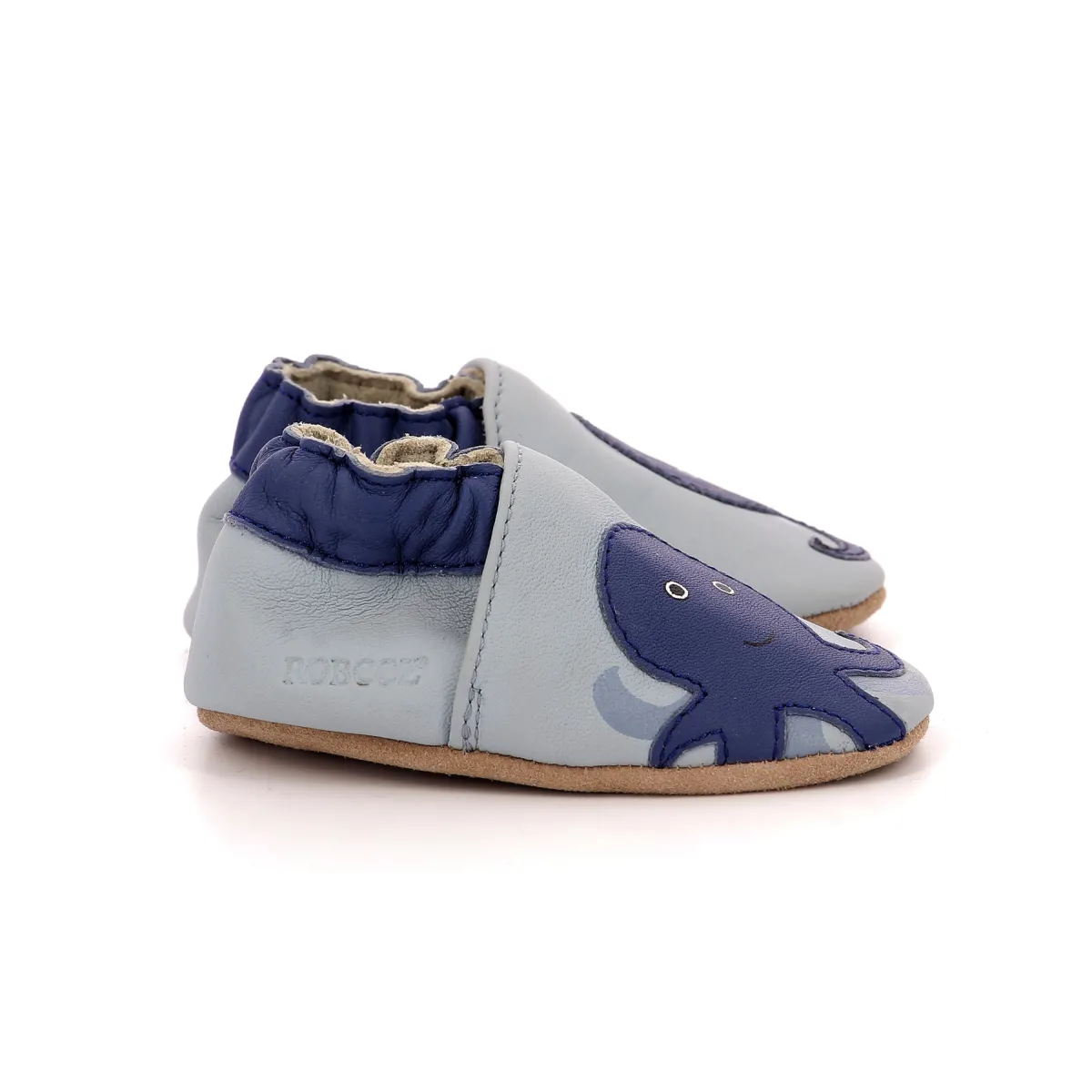Chaussons cuir Bleu WEIRD OCTOPUS
