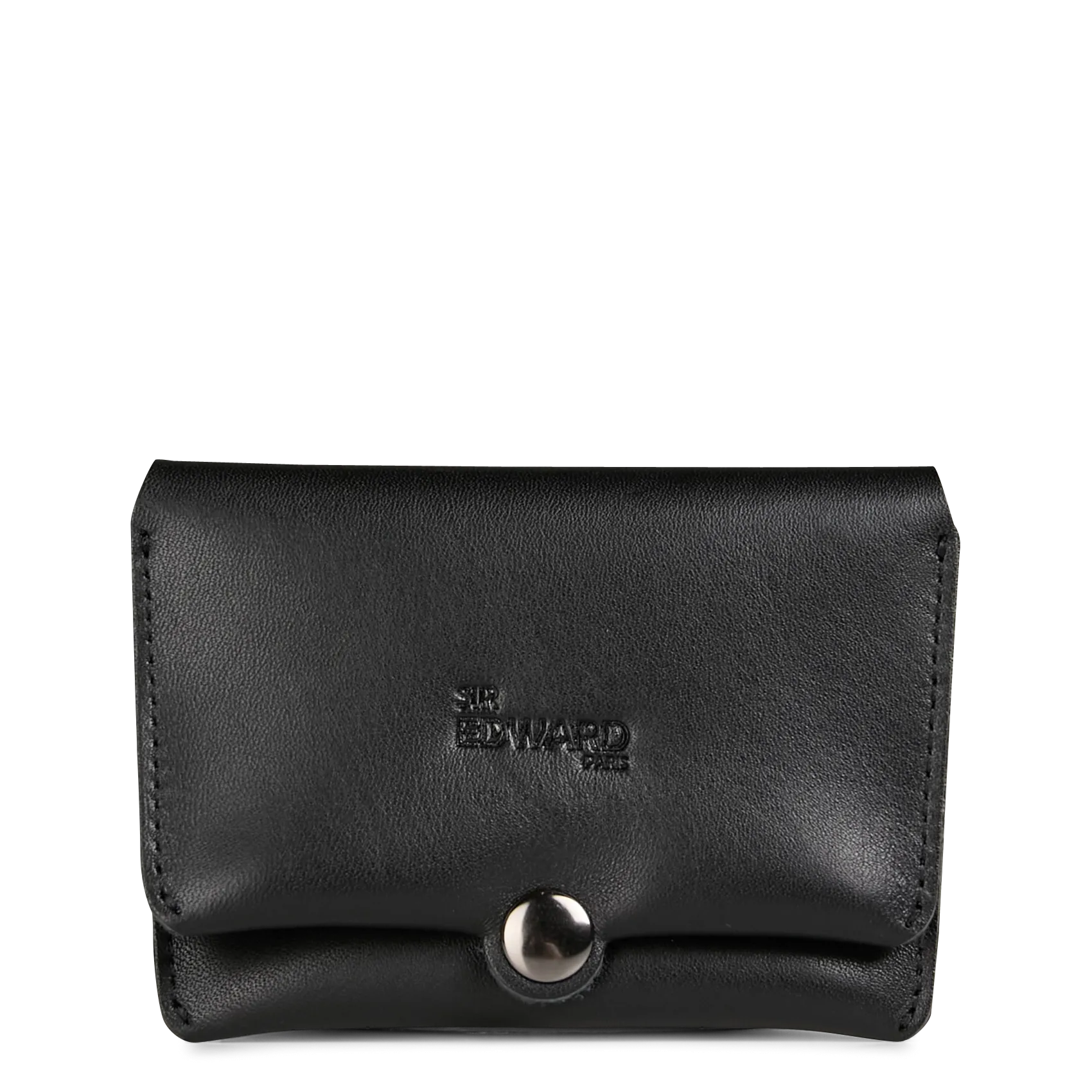 Porte cartes en cuir Noir ALPHA